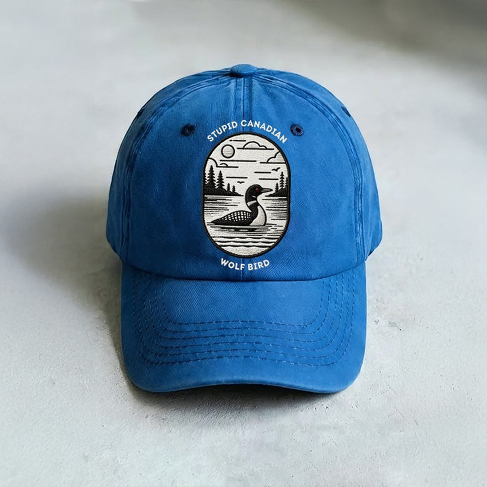 Stupid Canadian Wolf Bird Heated Rivalry Hat Hockey Romance Baseball Cap Heated Rivalry Gifts