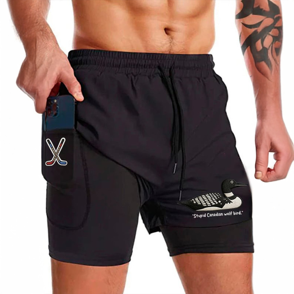 Stupid Canadian Wolf Bird Heated Rivalry Shorts Hockey Clothes Heated Rivalry Lover Gifts