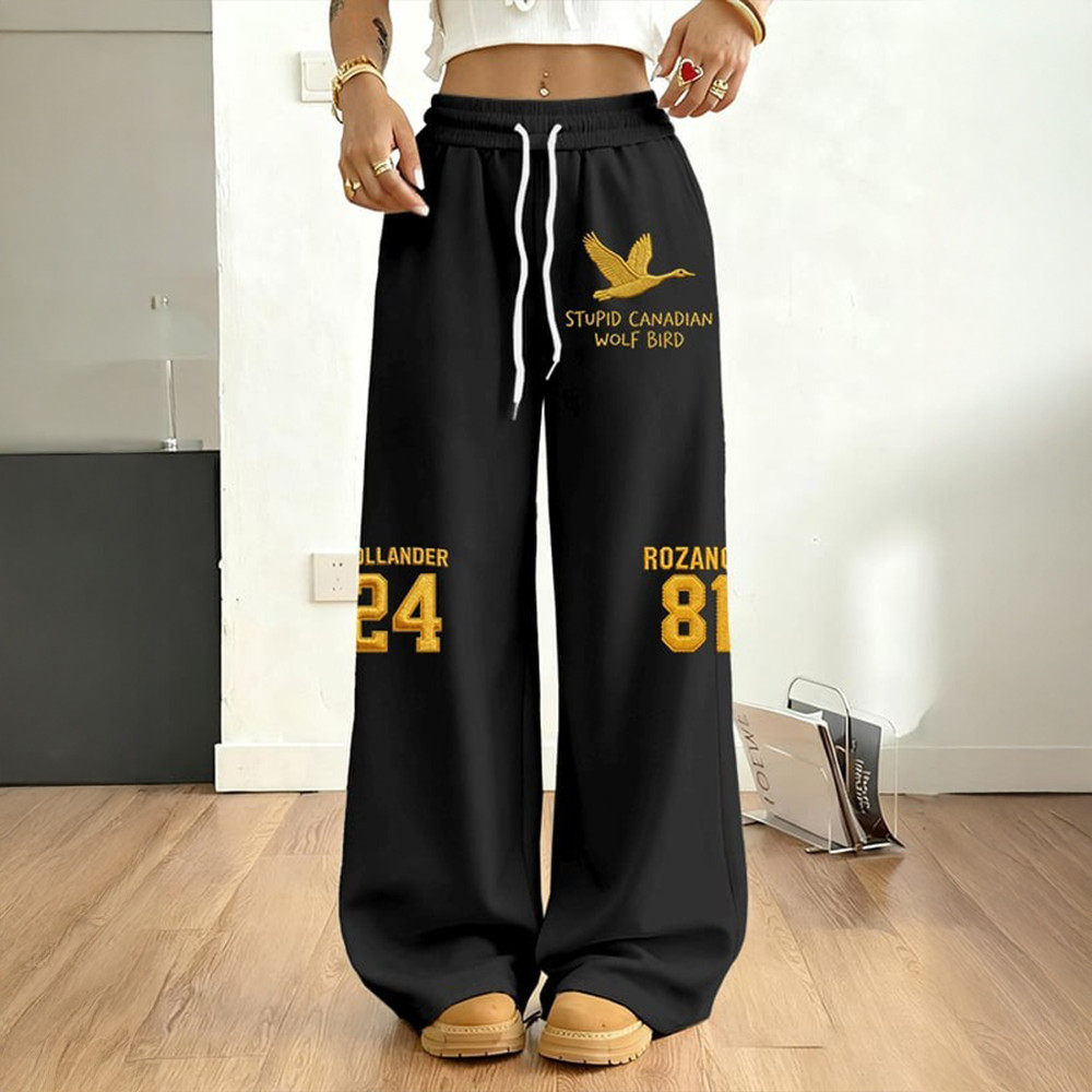 Stupid Canadian Wolf Bird Heated Rivalry Sweatpants Hockey Romance Sweatpants
