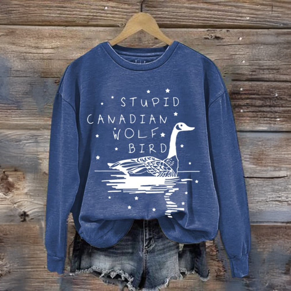Stupid Canadian Wolf Bird Heated Rivalry Sweatshirt Enemies To Love Heated Rivalry Merch