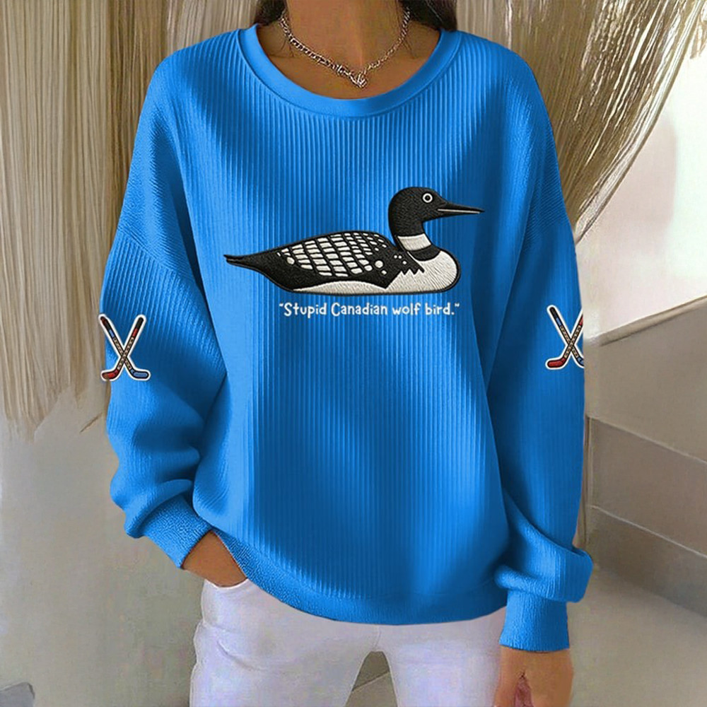 Stupid Canadian Wolf Bird Heated Rivalry Sweatshirt Heated Rivalry Sweatshirt Fan Gifts