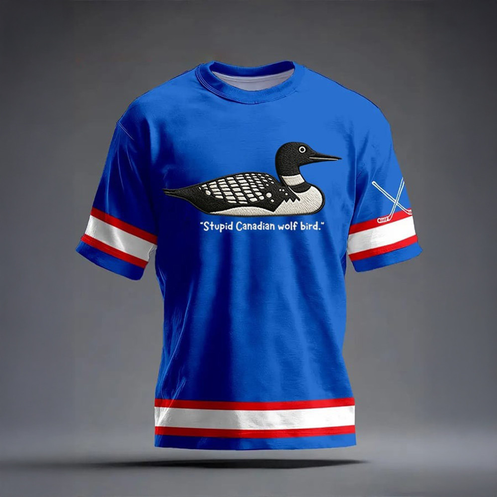 Stupid Canadian Wolf Bird Heated Rivalry T-Shirt Heated Rivalry Merch Best Gift For Men