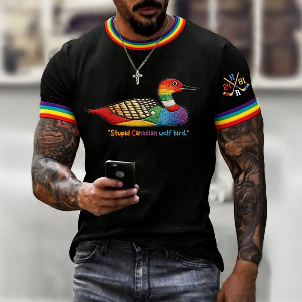 Stupid Canadian Wolf Bird Heated Rivalry T-Shirt Heated Rivalry Shirt Boyfriend Presents