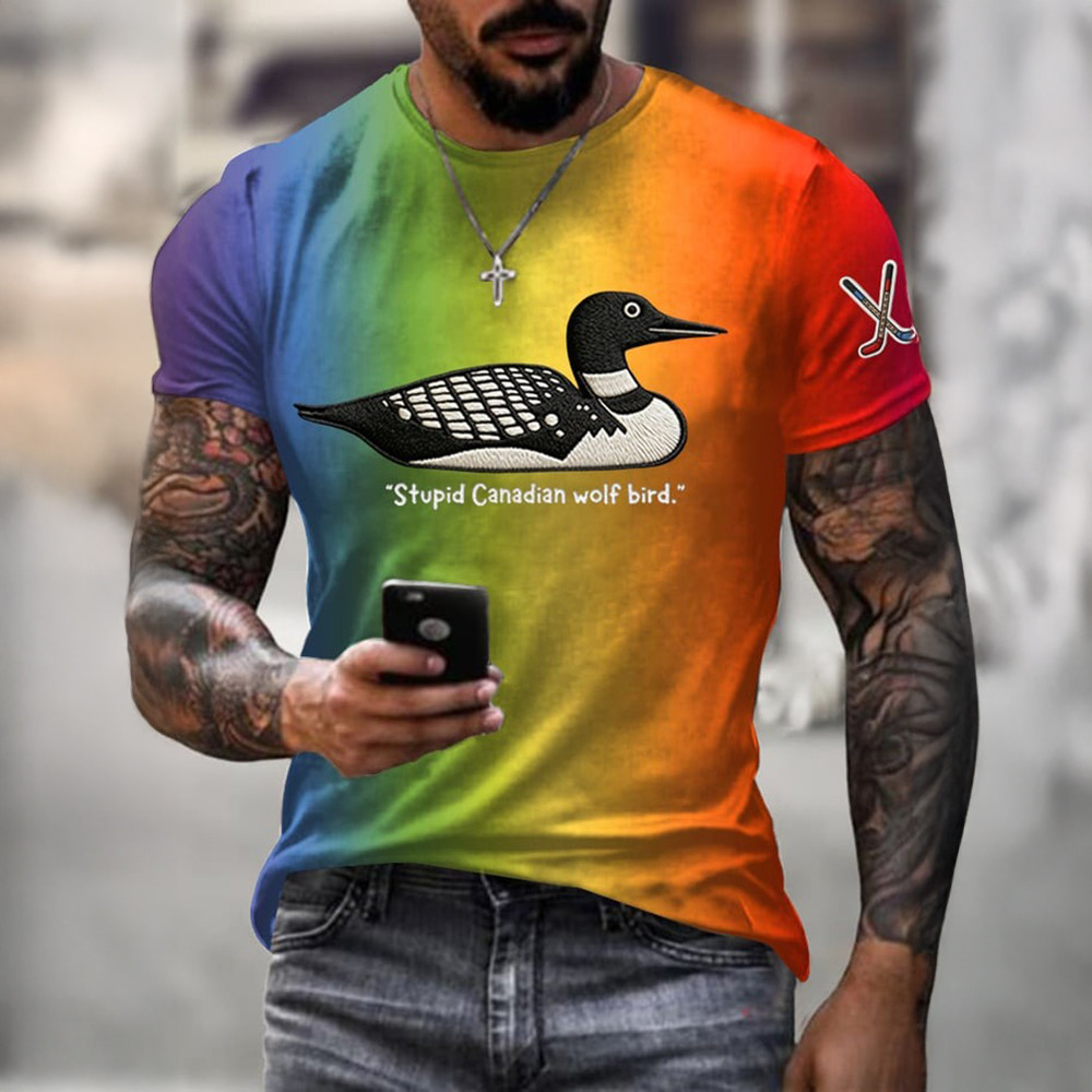 Stupid Canadian Wolf Bird Heated Rivalry T-Shirt Hockey Shirt Best Gift Ideas For Fans