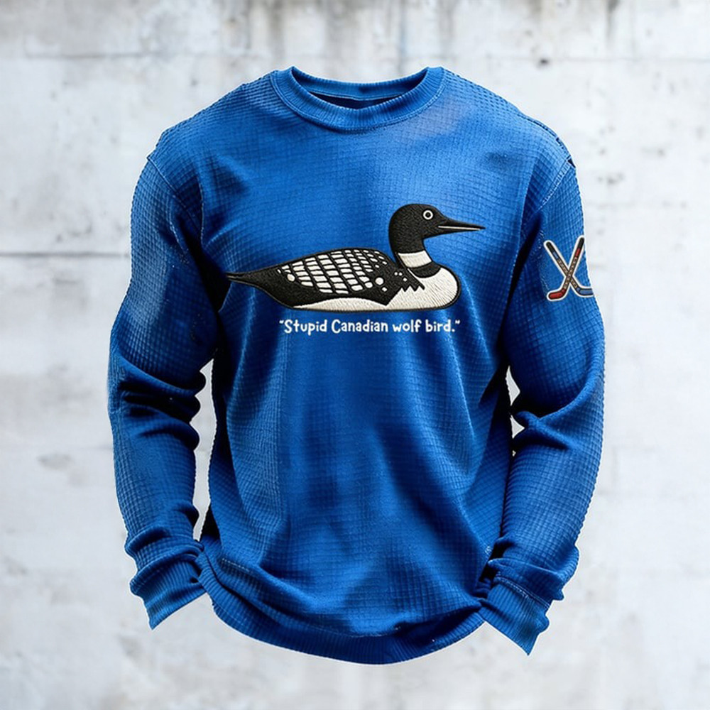 Stupid Canadian Wolf Bird Long Sleeve Shirt Heated Rivalry Apparel Heated Rivalry Fan Gifts
