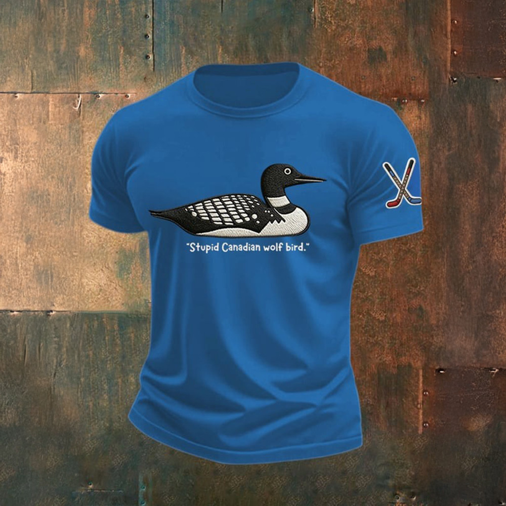 Stupid Canadian Wolf Bird T-Shirt Heated Rivalry Clothing Line Gift For Enthusiasts