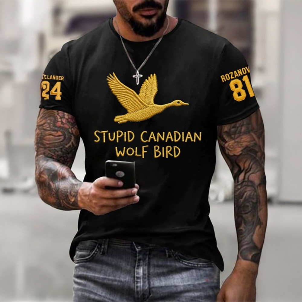 Stupid Canadian Wolf Bird T-Shirt Rozanov 81 Heated Rivalry Clothes Best Fan Gifts
