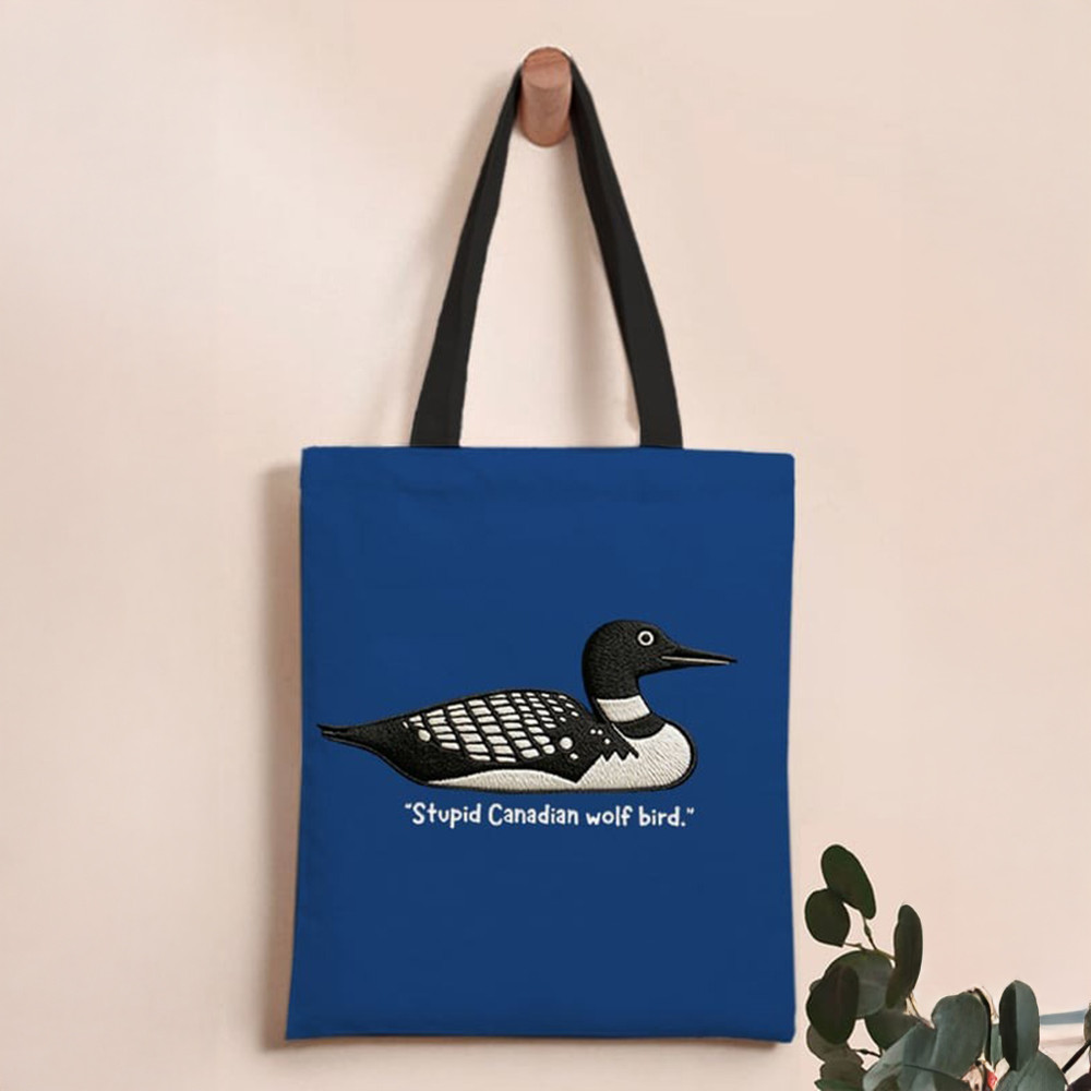 Stupid Canadian Wolf Bird Tote Bag Heated Rivalry Tote Bag Gift For Girlfriend