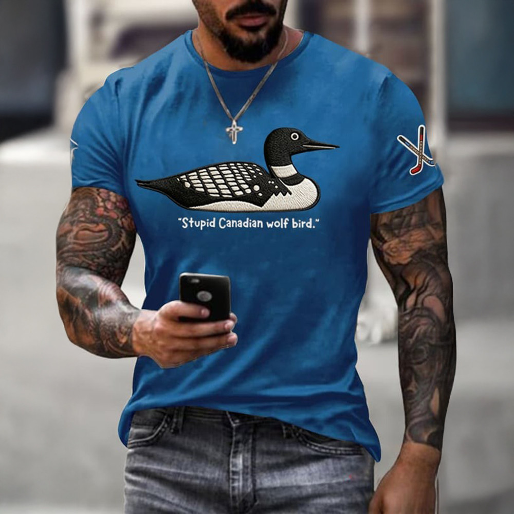 Stupid Candian Wolf Bird Heated Rivalry T-Shirt Hockey Clothes Gift For Heated Rivalry Lover