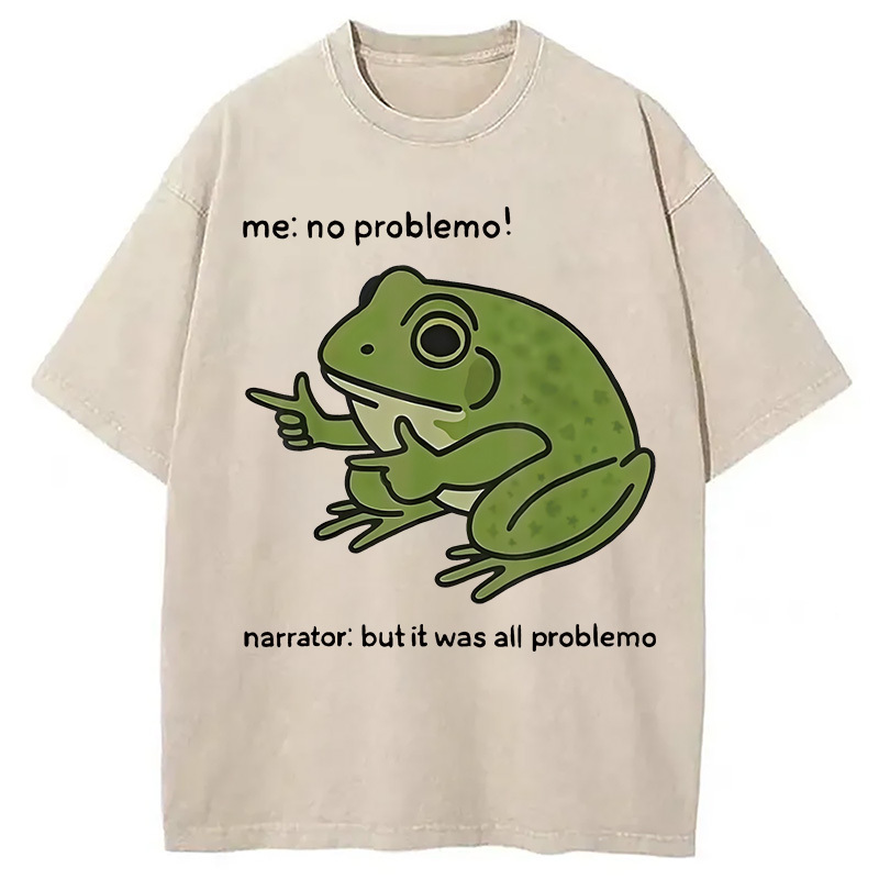 Stupid Frog Meme Washed T-Shirt Funny Aesthetic Trendy Apparel Gifts For Brother