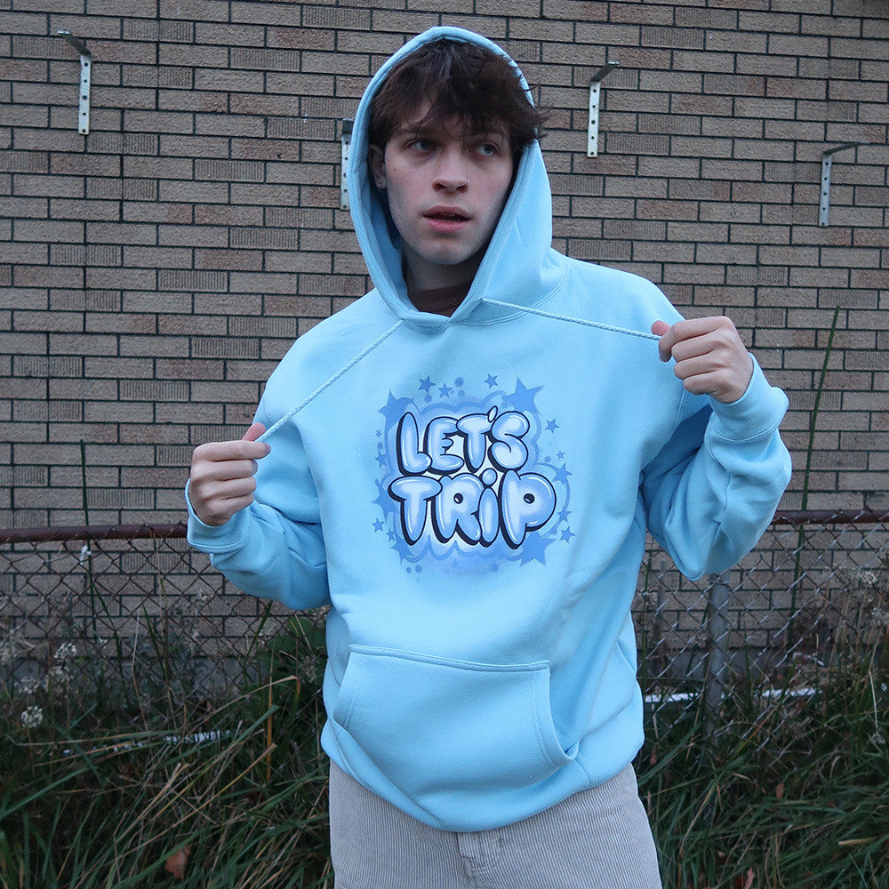 Sturniolo Triplets Merch Let's Trip Airbrush Hoodie Gifts For Fans Retro Gift for Him Sturniolo Triplets Merch Let's Trip Airbrush Hoodie Gifts For Fans Retro Gift for Him