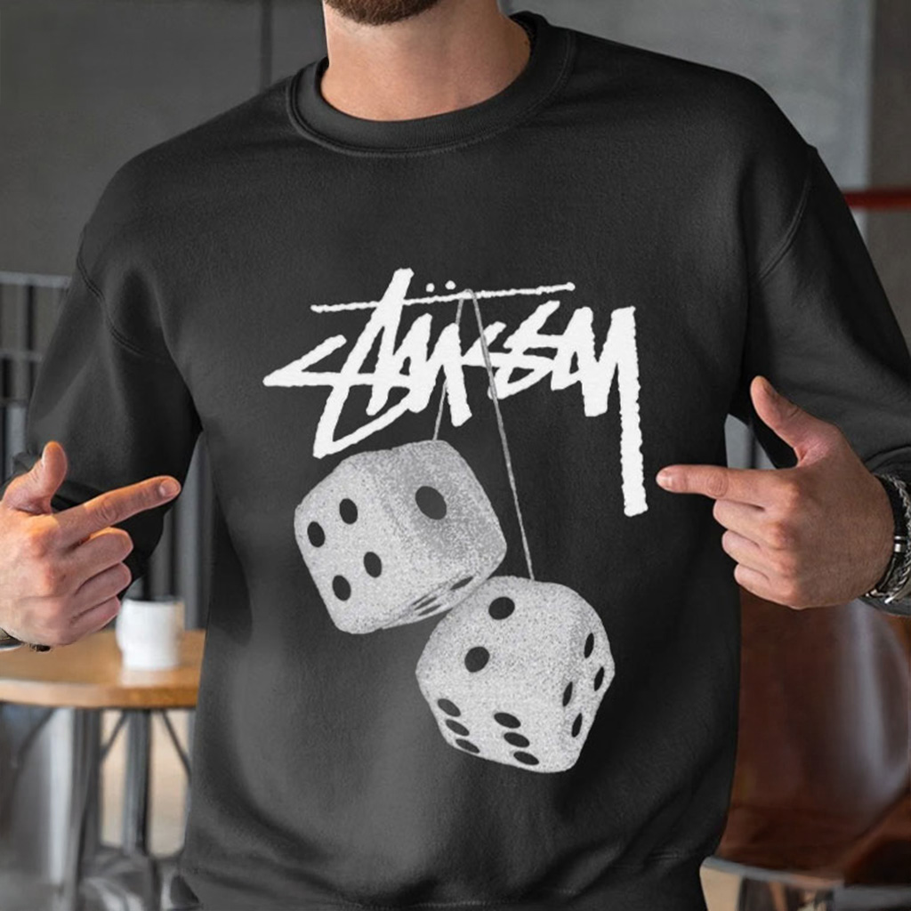 Stussy Dice Graphic Sweatshirt Christmas Gifts For Boyfriend