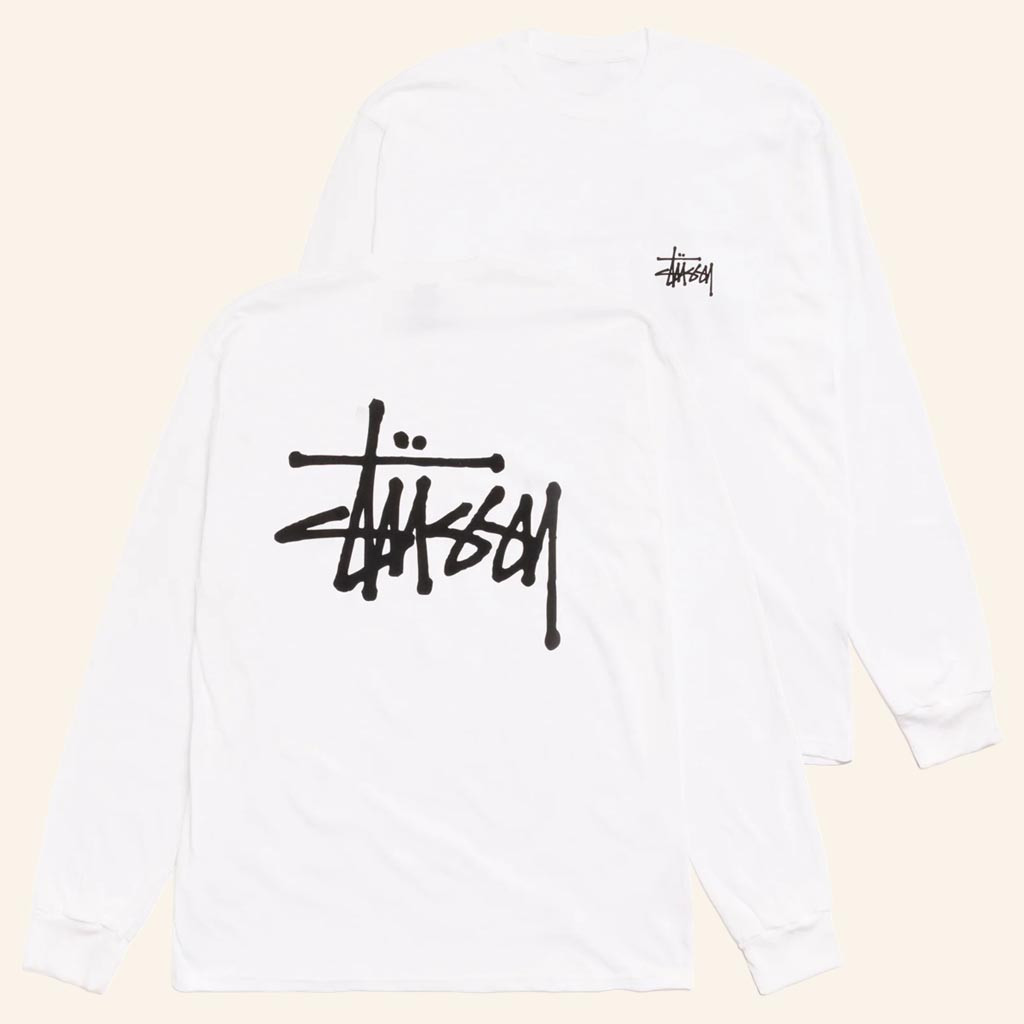Stussy Merch Basic Stussy Long Sleeve T-Shirt White Birthday Ideas For Husband