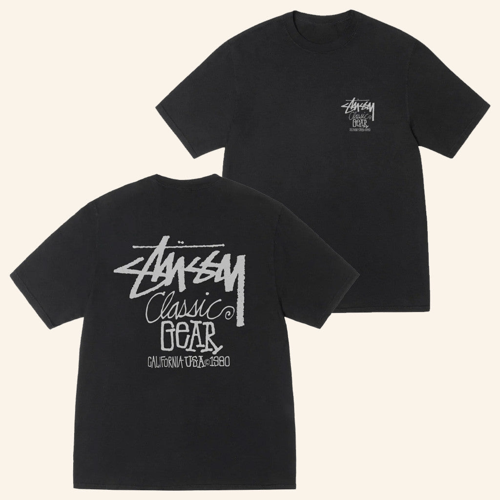 Stussy Merch Classic Gear Pigment Dyed T-Shirt Best Gifts For Husband Stussy Merch Classic Gear Pigment Dyed T-Shirt Best Gifts For Husband