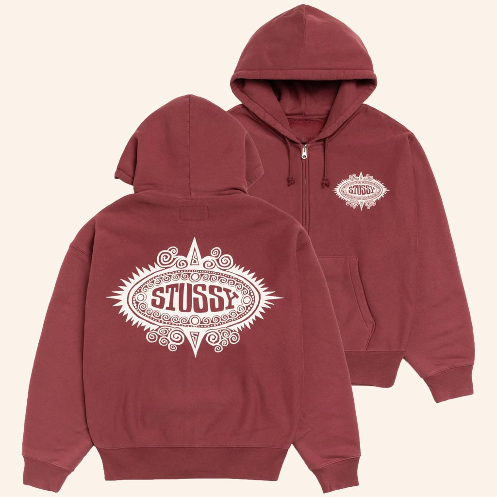 Stussy Merch Mantra Zip Hoodie Stussy Hoodie Birthday Ideas For Husband
