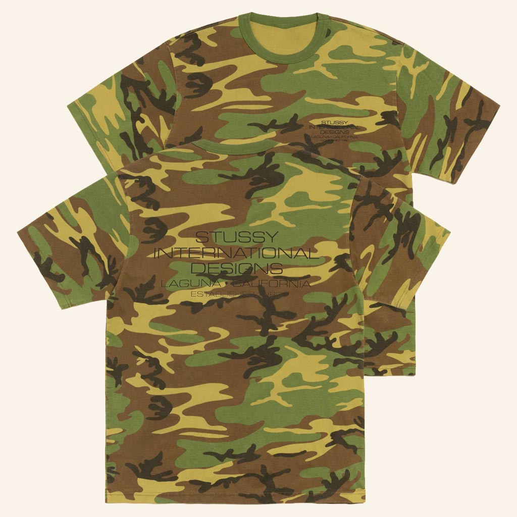 Stussy Merch Stussy International Designs Camo T-Shirt Birthday Gift For Dad