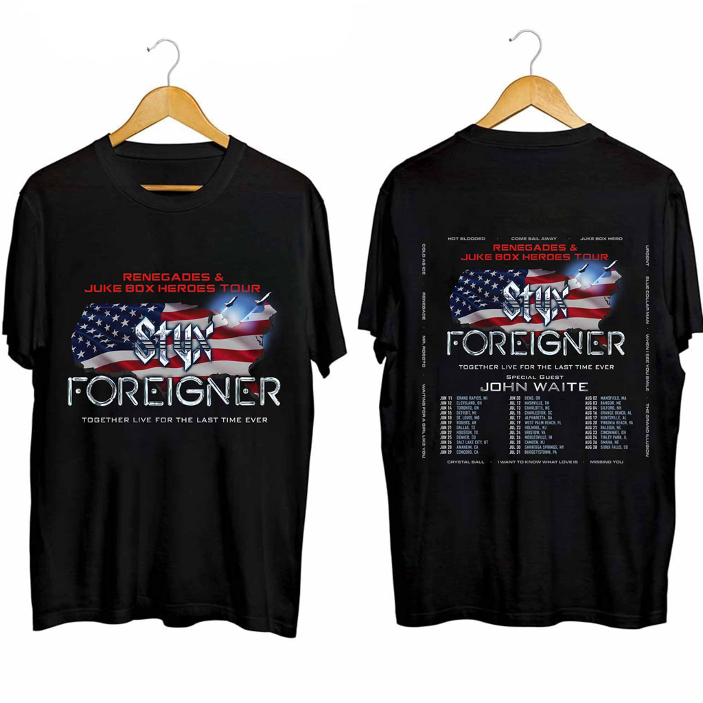 Styx And Foreigner Band Summer Tour Shirt Fan Merch Gifts For Dad Styx And Foreigner Band Summer Tour Shirt Fan Merch Gifts For Dad