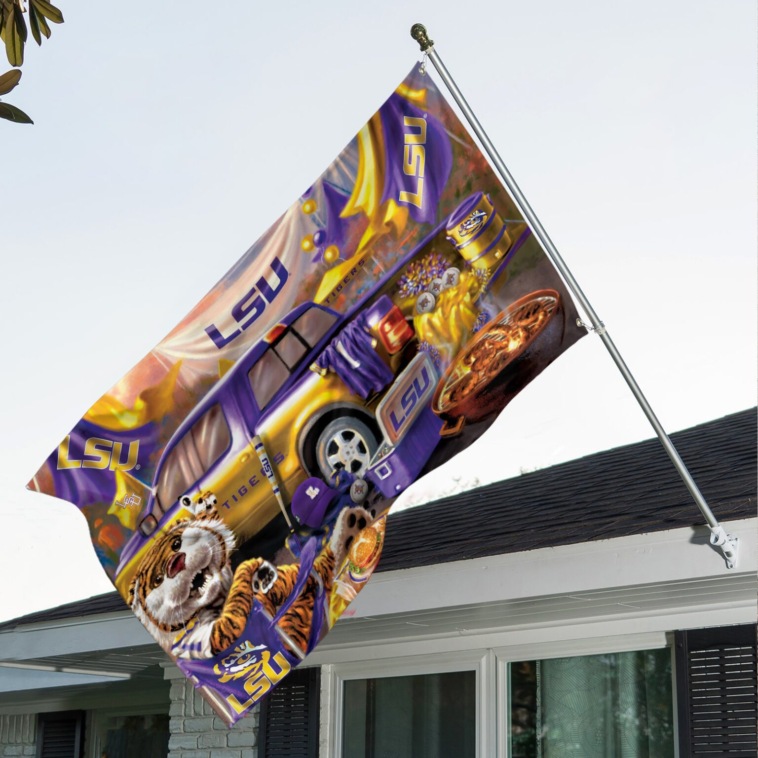 SU Tigers Baseball 3D House Flag Basketball Enthusiast Gifts