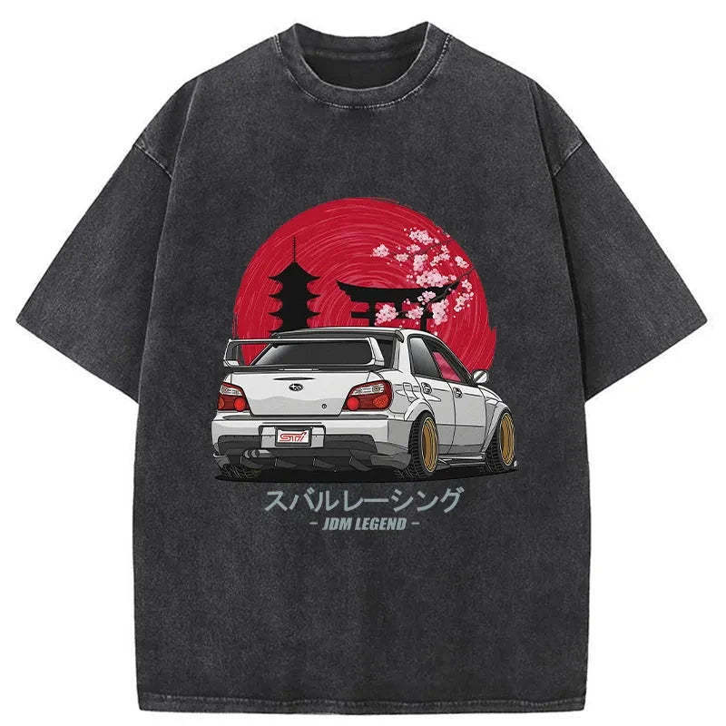 Subaru Racing Car Japanese Washed T-Shirt Everyday Comfort Graphic Shirt Gifts For Sister
