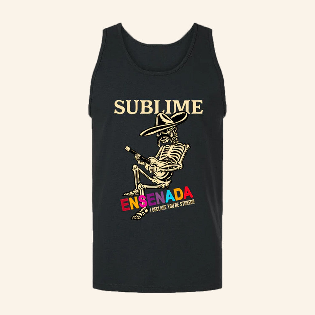 Sublime Merch Ensenada Skeleton Tank Black Gift For Him Sublime Merch Ensenada Skeleton Tank Black Gift For Him