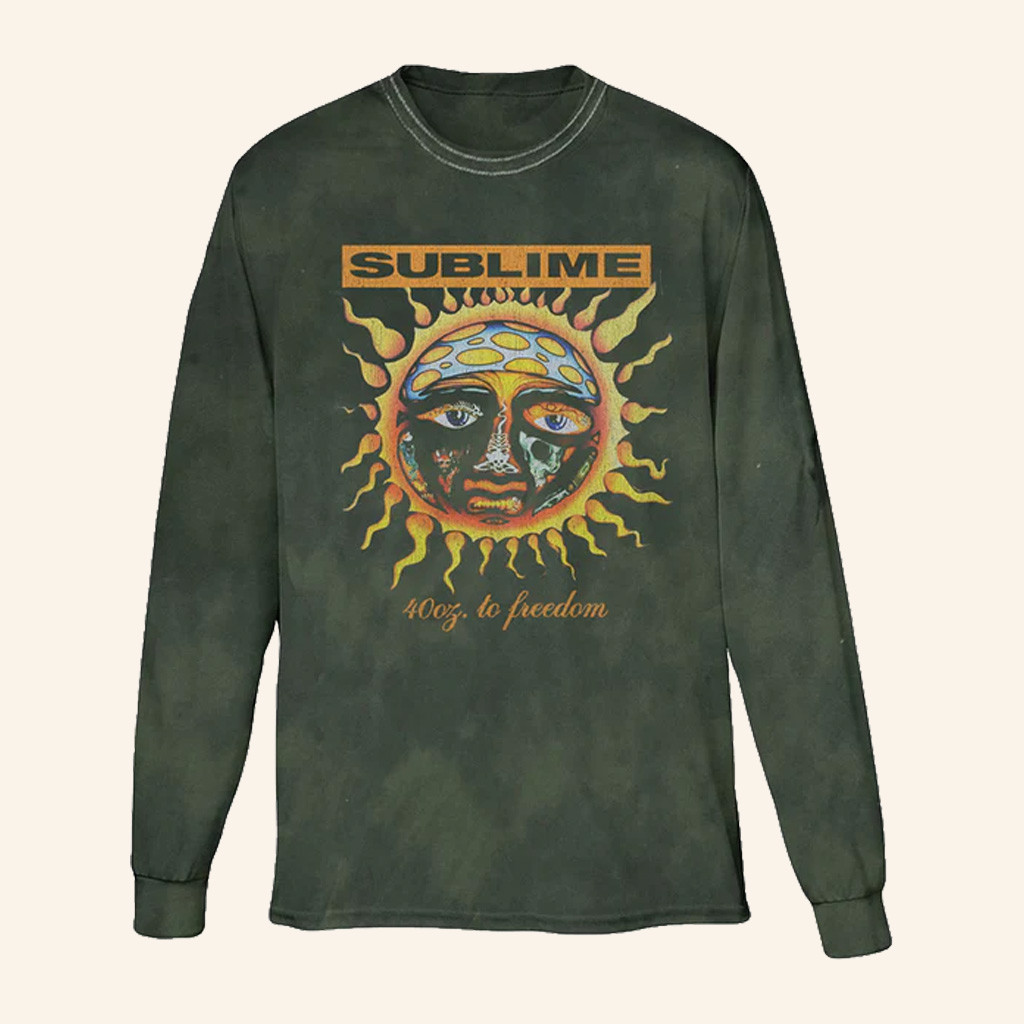 Sublime Merch Faded Green Sublime Sun Long Sleeve T-Shirt Birthday Present For Husband Sublime Merch Faded Green Sublime Sun Long Sleeve T-Shirt Birthday Present For Husband