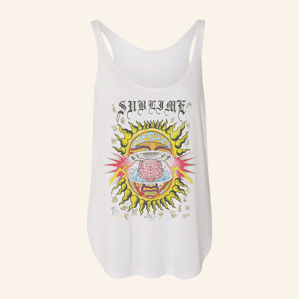 Sublime Merch Mind Blown Sun White Tank Birthday Presents For Girlfriend Sublime Merch Mind Blown Sun White Tank Birthday Presents For Girlfriend