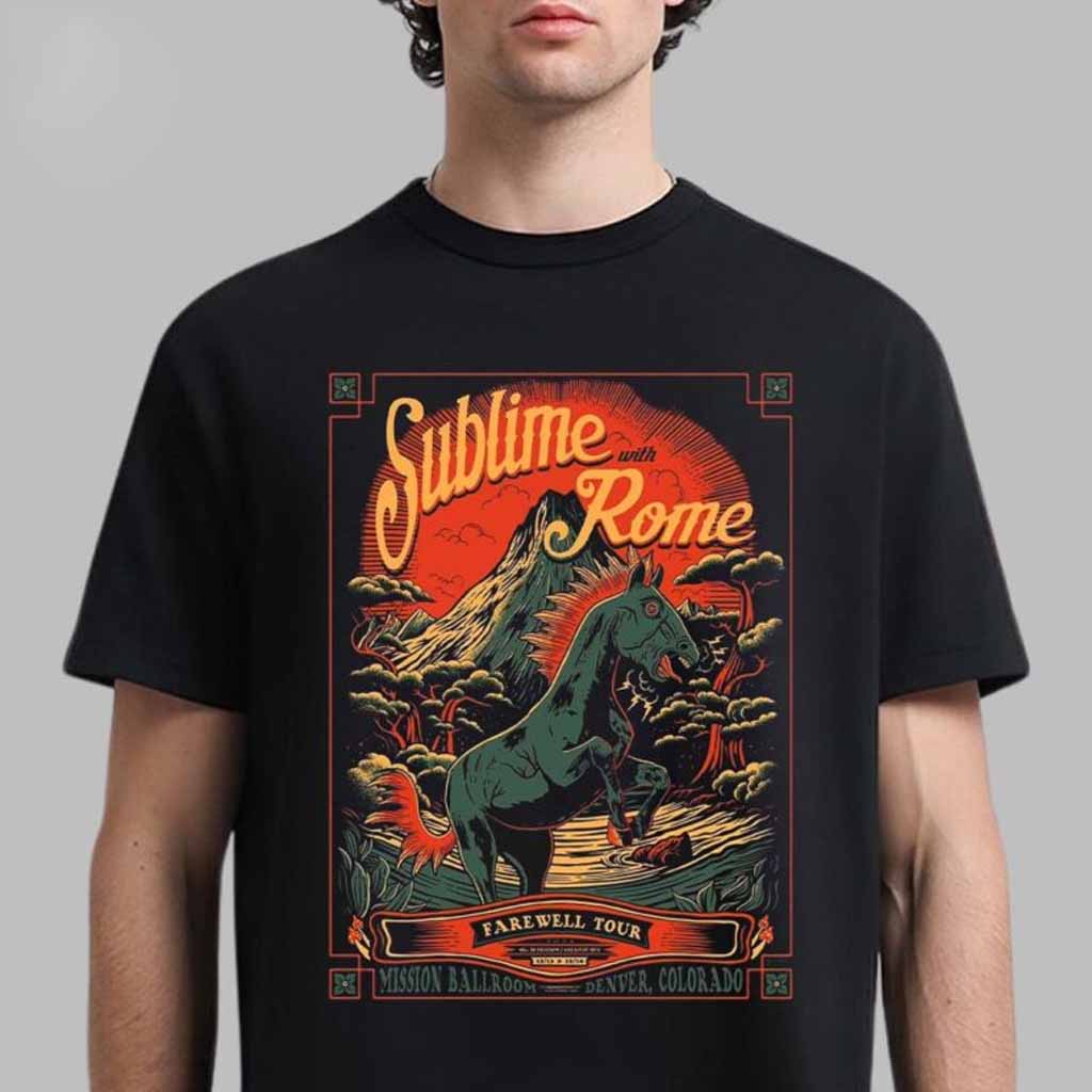 Sublime With Rome Farewell Tour Final US Tour Poster For Denver Colorado At Mission Ballroom On December 13 And 14 2024 Blucifer Horse Artwork T-Shirt Fans Gift Ideas Sublime With Rome Farewell Tour Final US Tour Poster For Denver Colorado At Mission Ballroom On December 13 And 14 2024 Blucifer Horse Artwork T-Shirt Fans Gift Ideas