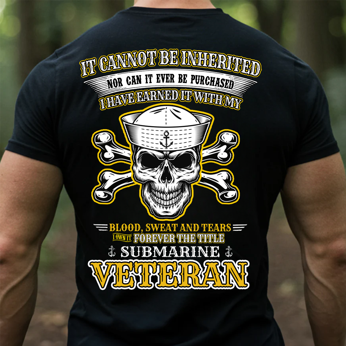 Submarine Veteran T-Shirt  Navy Military Skull Tee Honor Gift for Navy Veterans