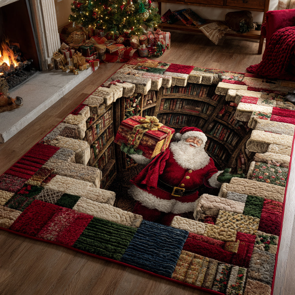 Subterranean Santa Claus Area Rug Home Front Door Design Gifts For Daughter At Christmas