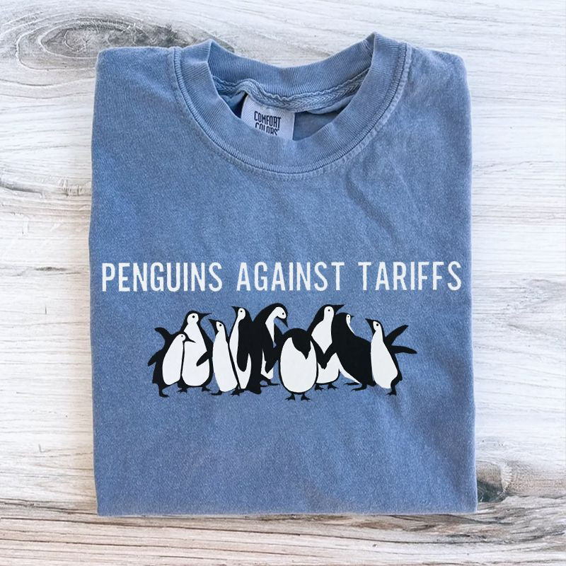 Subtle Fdt Penguin Against Tariffs T-Shirt Animal Themed Meme Shirt Gifts For Penguin Lovers