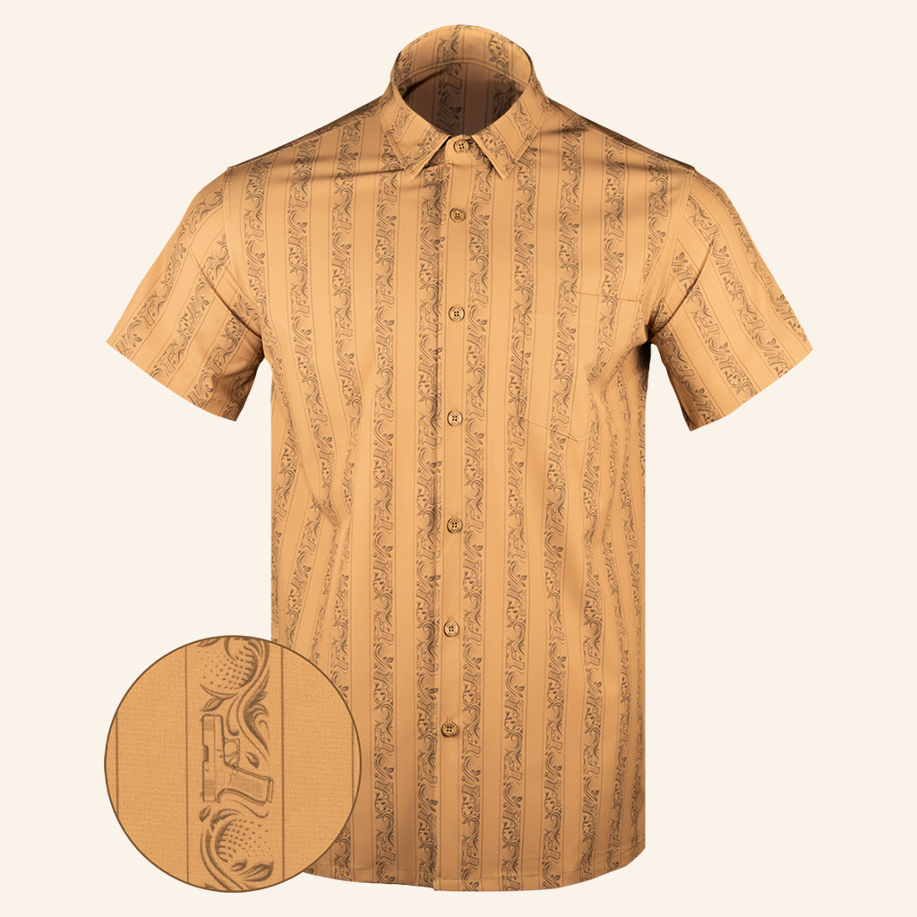 Subtle Series Tan Button Down Shirt Gun Print Hawaiian Shirt Present For Brother Subtle Series Tan Button Down Shirt Gun Print Hawaiian Shirt Present For Brother