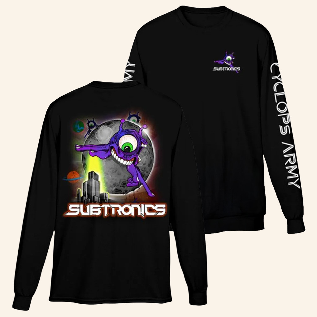 Subtronics Merch Cyclops Invasion Long Sleeve Shirt Best Gifts For Music Lovers