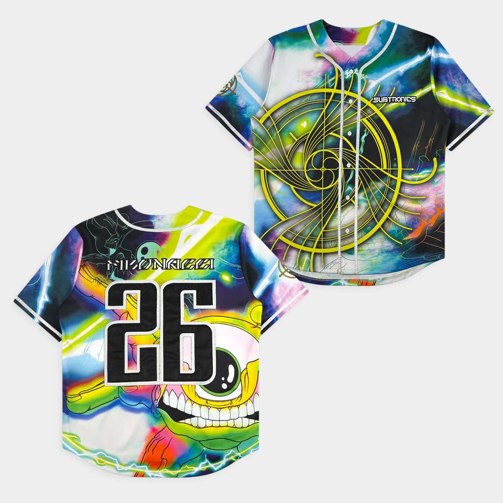 Subtronics Merch Fibonacci X Aaron Brooks Baseball Jersey Subtronics Apparel Brother Gifts