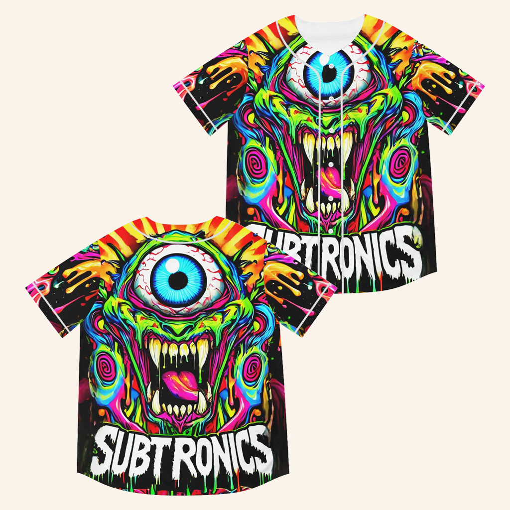 Subtronics Merch Subtronics Baseball Jersey EDM Jersey Cyclops Cove Apparel Gifts For DJ Fans