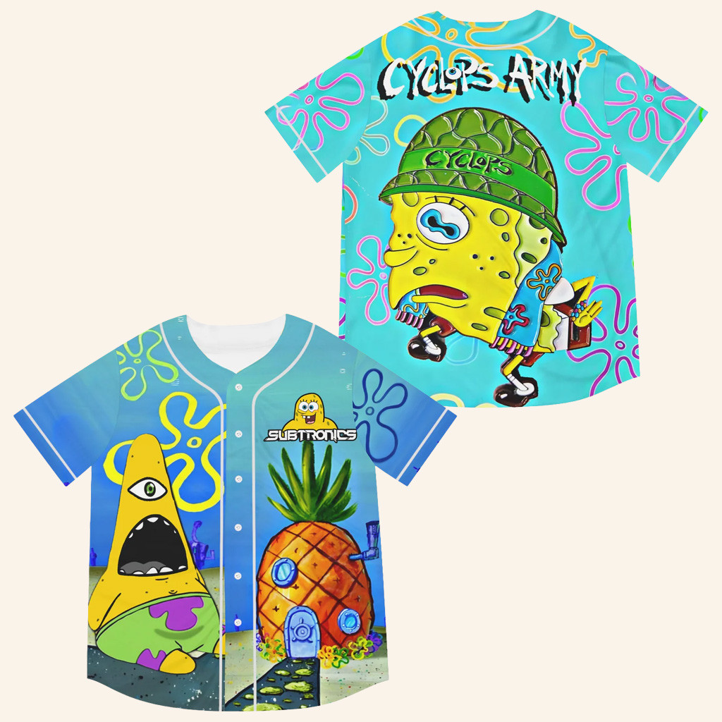 Subtronics Merch Subtronics Baseball Jersey SpongeBob Jersey Gifts For Friends Subtronics Merch Subtronics Baseball Jersey SpongeBob Jersey Gifts For Friends