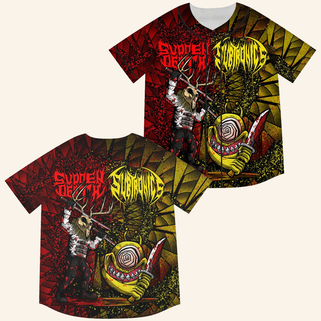 Subtronics Merch Subtronics Baseball Jersey vs Svdden Death Jersey Gift Ideas For DJ Fans