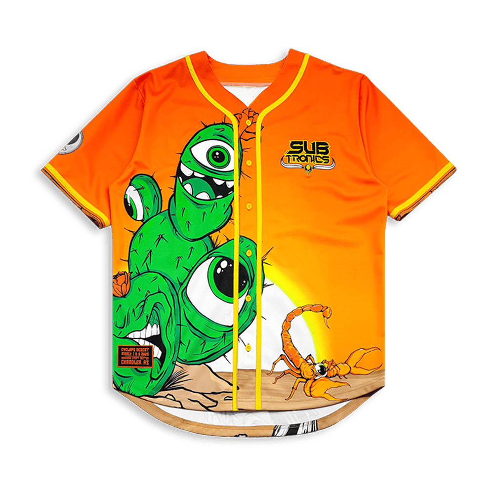 Subtronics Merch Subtronics Cyclops Desert Baseball Jersey Father's Day Gifts For DJ Fans Subtronics Merch Subtronics Cyclops Desert Baseball Jersey Father's Day Gifts For DJ Fans