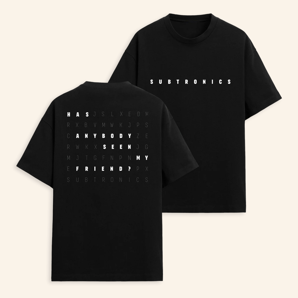 Subtronics Merch Subtronics Friends Crossword T-Shirt Birthday Presents For Dad Subtronics Merch Subtronics Friends Crossword T-Shirt Birthday Presents For Dad