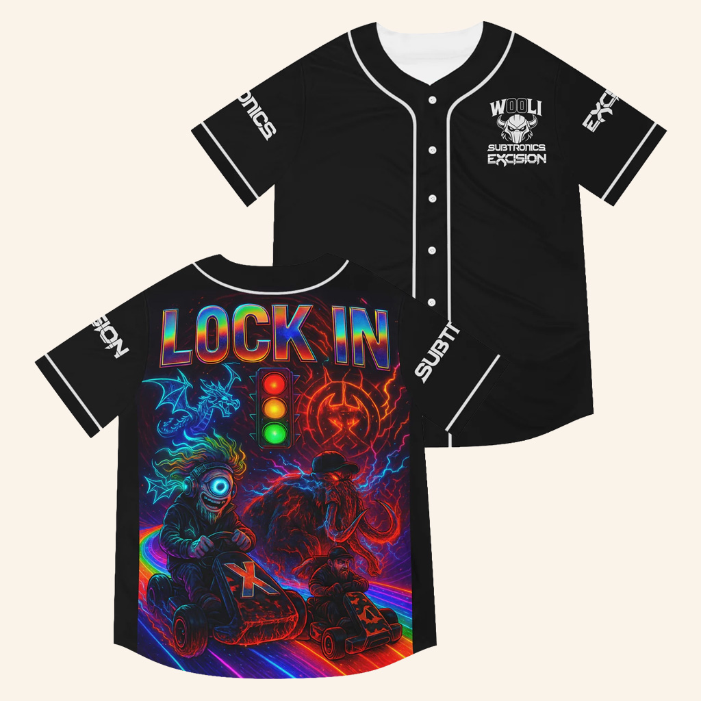 Subtronics Merch Wooli x Subtronics x Excision Lock In Rave Jersey Xmas Gifts For DJ Fans