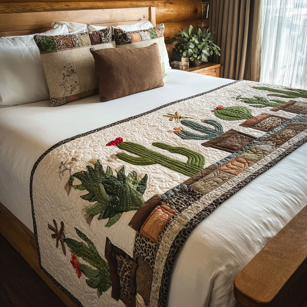 Succ It Up Quilted Bed Runner Bed Decor Ideas Cactus Gifts For Ladies