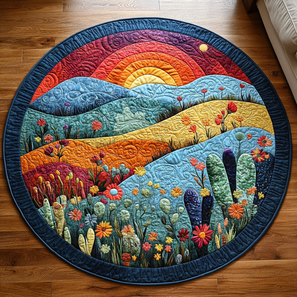 Succulent Quilted Round Mat Christmas Decor For Entryway Best Cactus Gifts Plant