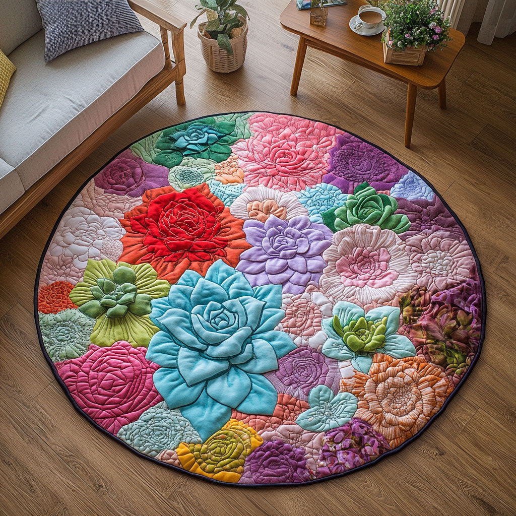 Succulent Quilted Round Mat Entryway Christmas Decor Ideas Cactus Gifts For Him