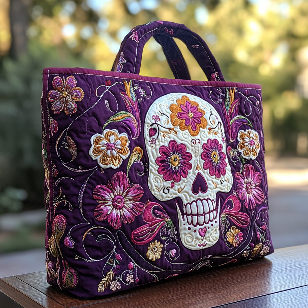 Sugar Skull Serenade Quilted Tote Bag Great Christmas Gifts For Wife