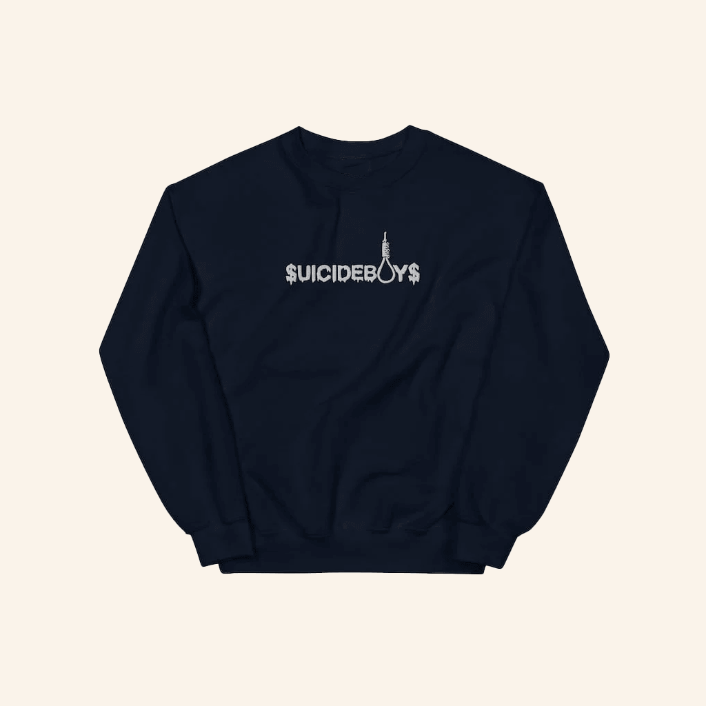 Suicide Boys Merch Embroidered Sweatshirt SuicideBoys Hoodie Gift Ideas For Music Lovers
