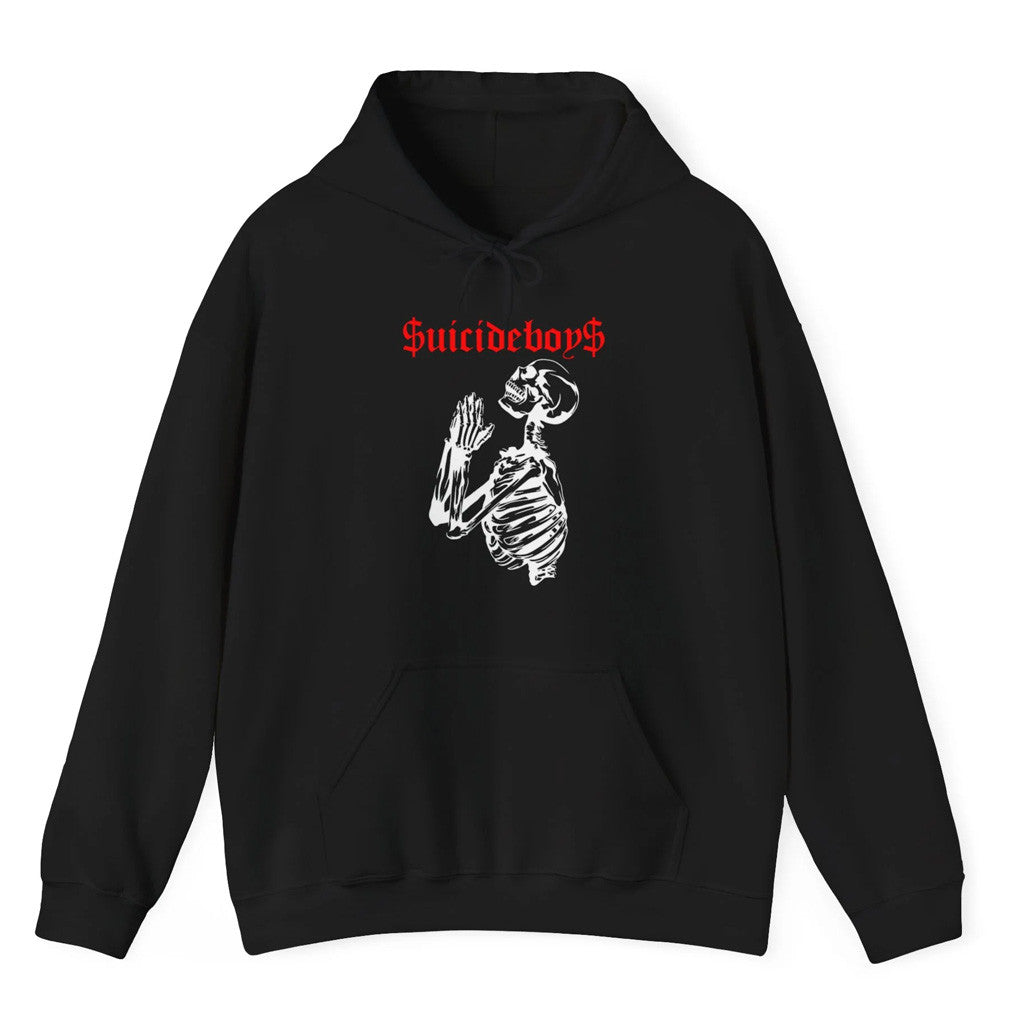 Suicide Boys Merch Hoodie SuicideBoys Praying Skeleton Hoodie Gifts For Fans Suicide Boys Merch Hoodie SuicideBoys Praying Skeleton Hoodie Gifts For Fans