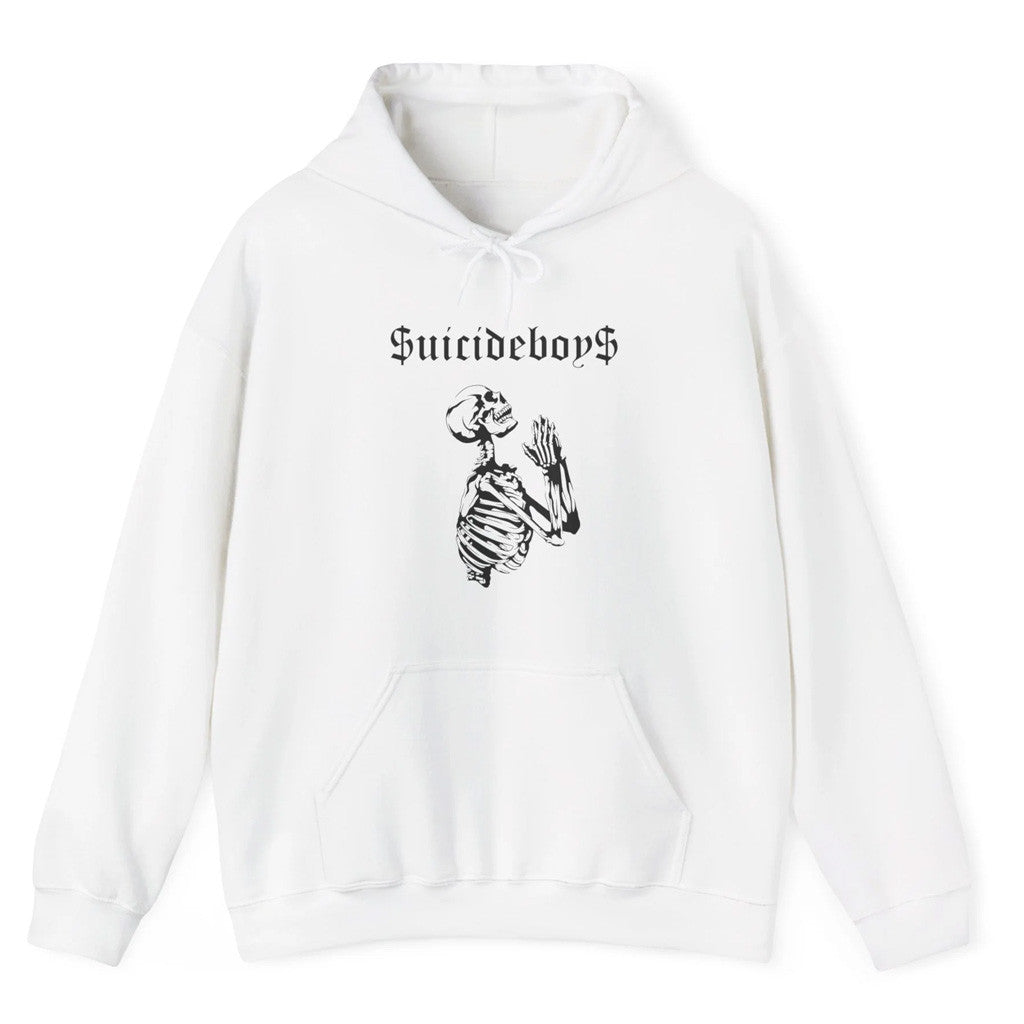 Suicide Boys Merch Hoodie SuicideBoys Praying Skeleton Hoodie White Gifts For Fans Suicide Boys Merch Hoodie SuicideBoys Praying Skeleton Hoodie White Gifts For Fans