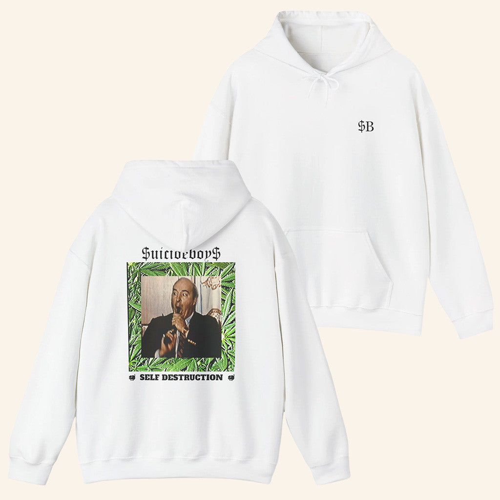 Suicide Boys Merch Hoodie SuicideBoys Self Destruction Album Cover Hoodie SuicideBoys Hoodie