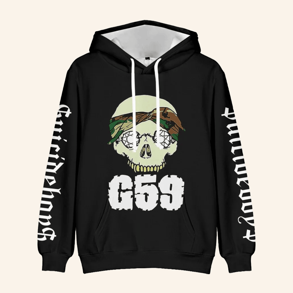 Suicide Boys Merch SuicideBoys Hoodie Skull G59 Records Hoodie Black Gifts For Fans Suicide Boys Merch SuicideBoys Hoodie Skull G59 Records Hoodie Black Gifts For Fans