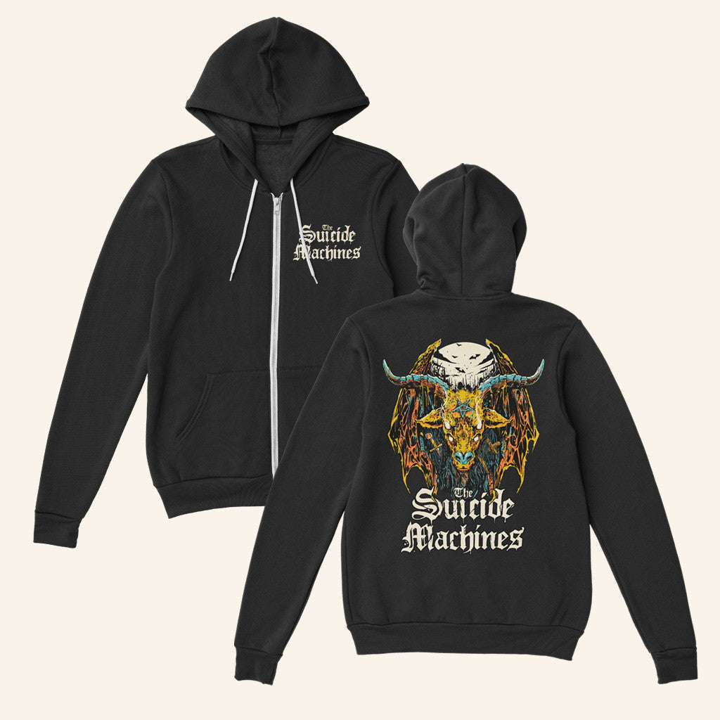Suicide Machines Detroit Merch Baphomet Zip Hoodie Gifts For Him