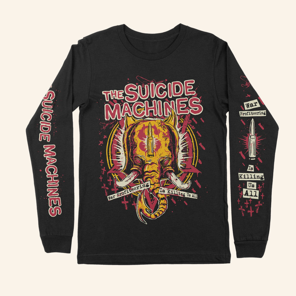 Suicide Machines Detroit Merch War Profiteering Is Killing Us All Long Sleeve Shirt Him Gifts Suicide Machines Detroit Merch War Profiteering Is Killing Us All Long Sleeve Shirt Him Gifts